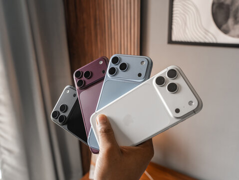 iPhone 18 Pro Max Lineup Showcasing All Available Colour Options Side by Side in Bangalore, India, on October 04, 2026