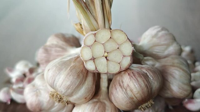 Garlic Bulb Cut in Half