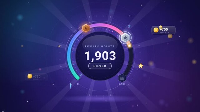 Loyalty Program Reward Points and Gamification Animation