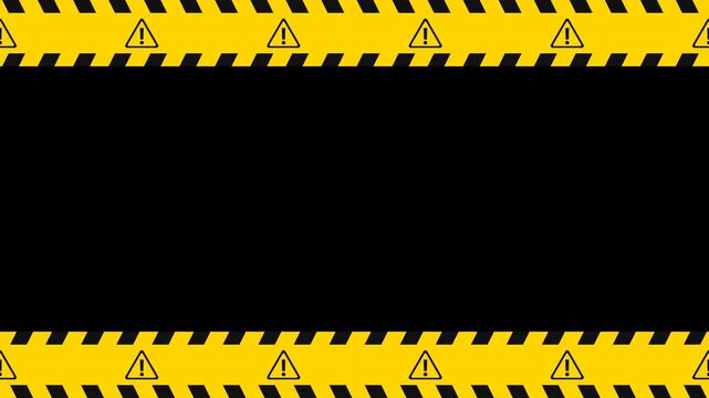 Yellow Black Chevron Caution Tape Seamless Loop Overlay