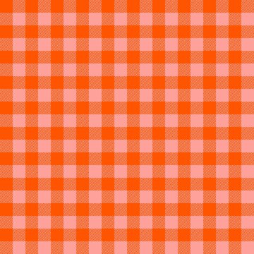 Orange plaid gingham seamless pattern illustration for picnic table, tablecloth, packaging, and fabric design