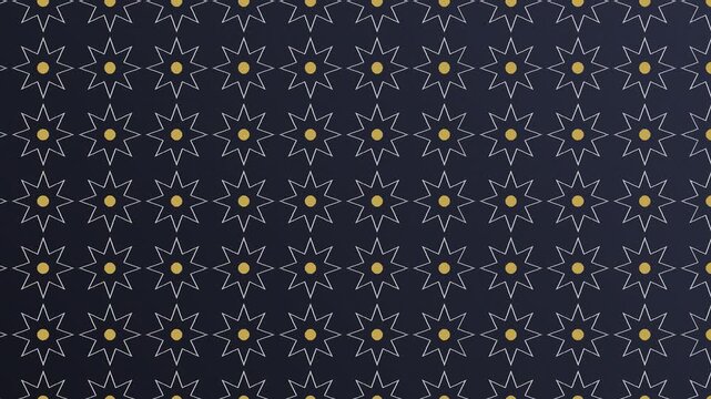 Soft islamic star pattern background loop with diagonal motion