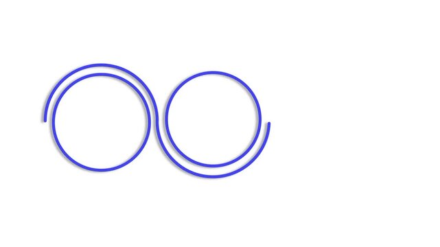 3 step infographic animation featuring a forward-moving, interconnected circular line style. HD animation suitable for business presentations or workflow graphics.