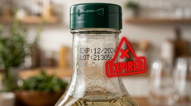 Warning Label On Spice Bottle With Expiry Date.