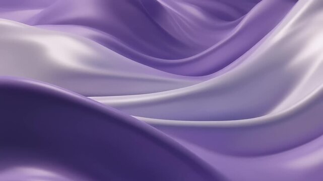 Elegant waves of smooth violet silk fabric rippling gracefully in soft ambient studio lighting 4K Generative AI