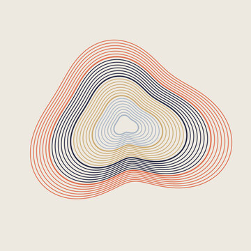 Mountain strata abstract geometric vector design