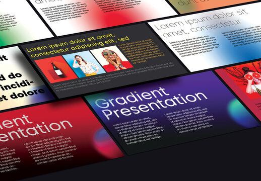Gradient Presentation Template Mockup