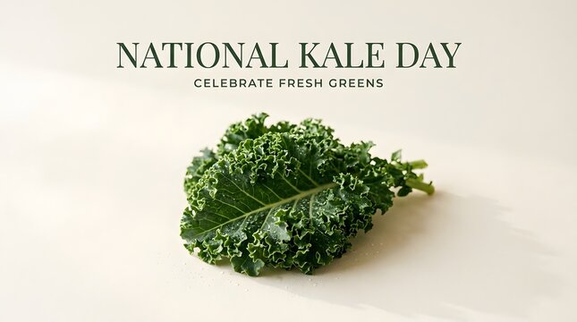 Fresh green kale leaf on a plain background with leafy green raw food culinary