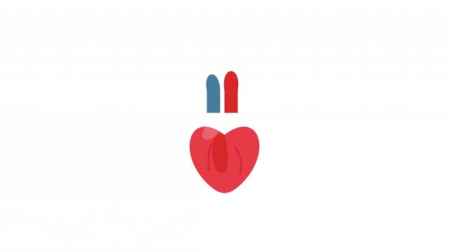 Abstract Heart Icon Animation Medical Health Concept