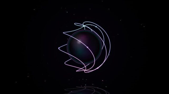 Abstract quantum spherical gyroscope rotating in seamless motion