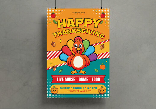 Happy Thanksgiving Poster Template