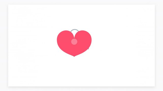 Animated Heart with Measuring Tape Love Size Concept