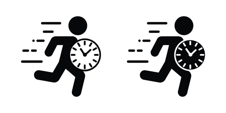 Don't Forget the Deadline Concept, Human Running Late for Work, Rushed Businessman, Time Management, Stress, Urgency, Planning and Productivity Vector