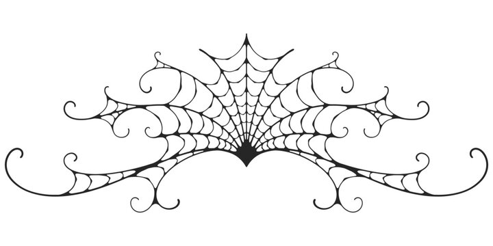 Spooky halloween spider web vector eps