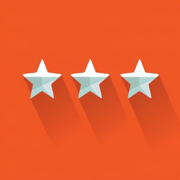 Three white stars on orange