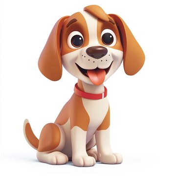 Cute cartoon puppy for National Dog Day
