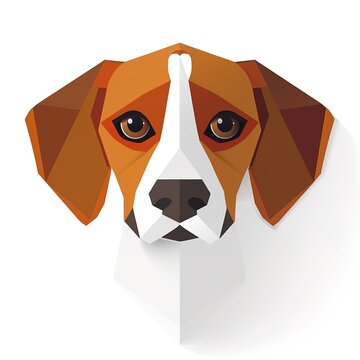 Geometric beagle dog head icon