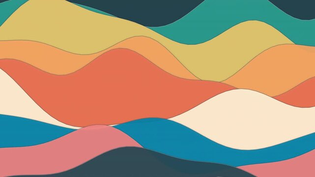 retro abstract wavy background with colorful flowing groovy waves for modern banner design and creative projects