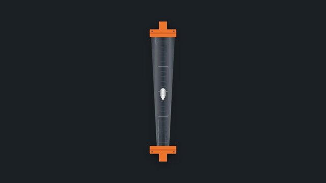 Industrial Variable Area Rotameter with Stainless Steel Float and Safety Orange Fittings