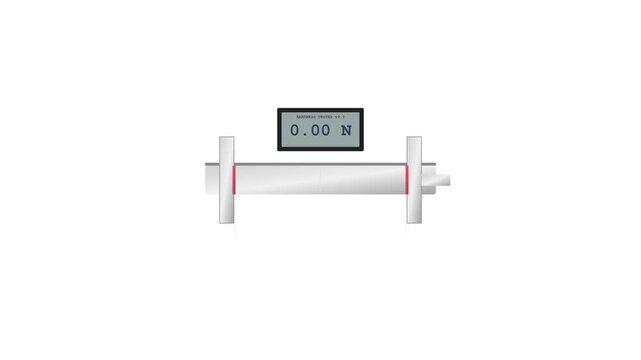 Automated Pharmaceutical Tablet Hardness Tester Caliper Jaw in Brushed Nickel and Ruby