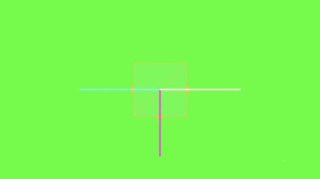 Automated Dichroic Beam Combiner Cube Optical Laser Path Motion Graphic