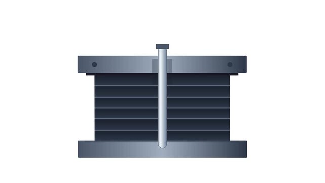 Structural Elastomeric Bridge Bearing with Alloy Steel Shear Pin Seismic Isolation Assembly