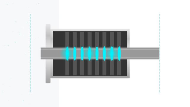 Magnetic Fluid Rotary Feedthrough Drive for Semiconductor Vacuum Systems Motion Graphic