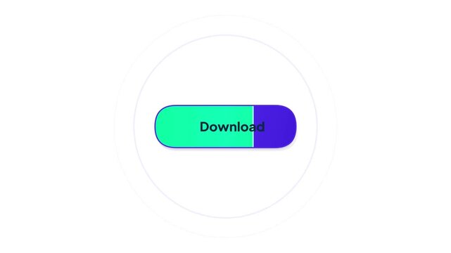 Animated purple download button filling up with green checkmark