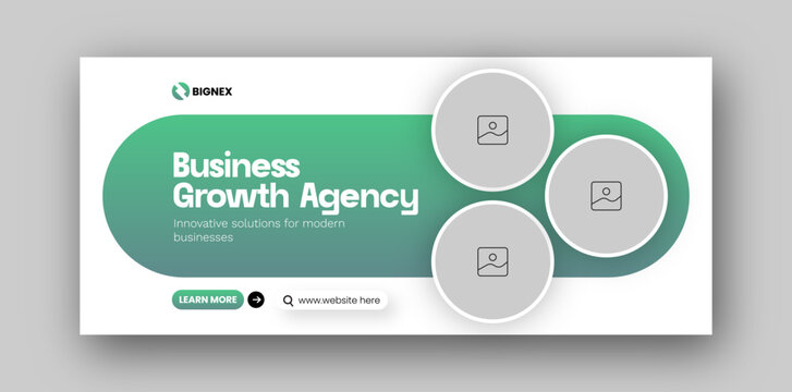 Corporate business digital marketing social media facebook cover web banner design template