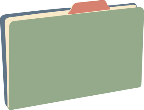 Physical Document File Folder with Filing Tab