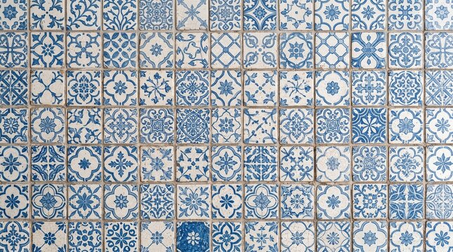 Mediterranean Patchwork Ceramic Tiles Pattern