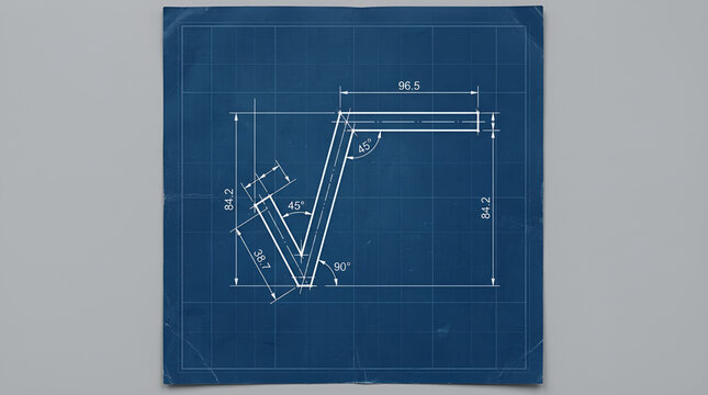 Square root mathematical symbol engineering blueprint technical drawing