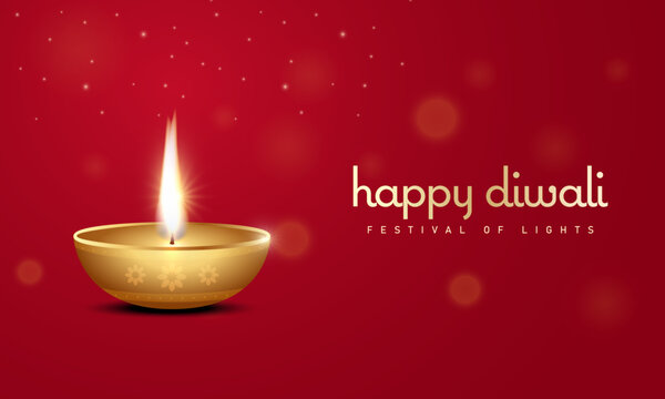 Happy Diwali festival of lights colorful poster template design with decorative diya lamp. vector illustration. Indian festival of lights Happy Diwali, holiday Background, Diwali celebration.