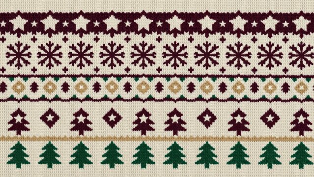christmas knit pattern with snowflakes trees and festive holiday designs