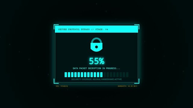 sci fi cyber security decryption loading screen