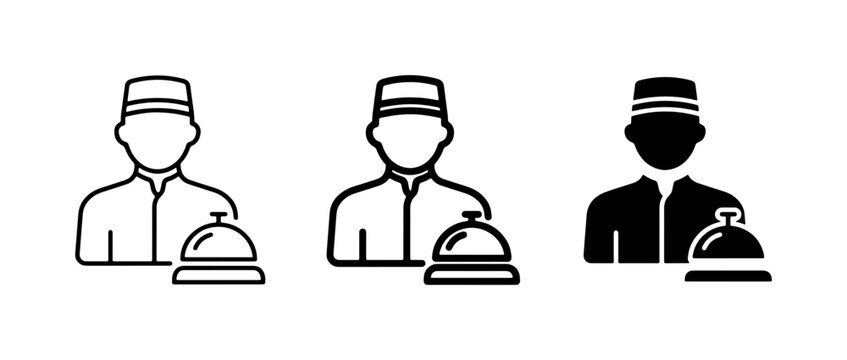 Concierge icon, glyph, flat, logo