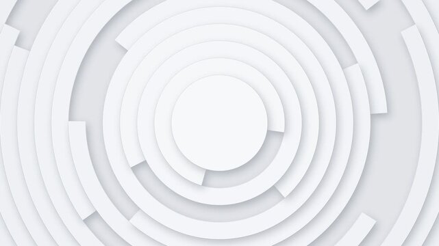 Abstract white 3d geometric concentric circles repeating background