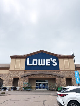 Lowe's storefront exterior with parking lot