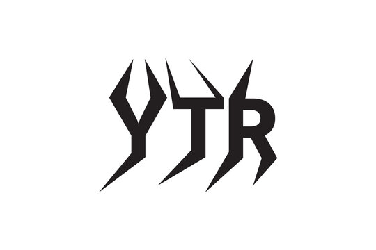 YTR Phoenix Wings Gaming Logo: Sharp Mythical Firebird Monogram Vector Emblem Template