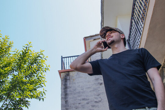 young man talking on a mobile phone