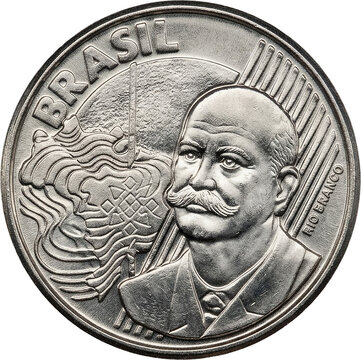 Brazilian 50 Centavos Coin 2003, Heads side