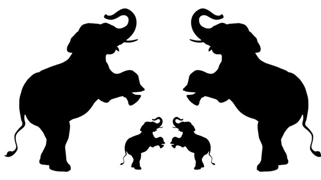 silhouette of a elephant 