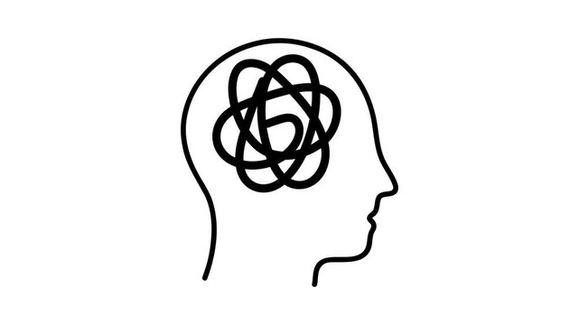 animation creative thoughts inside head