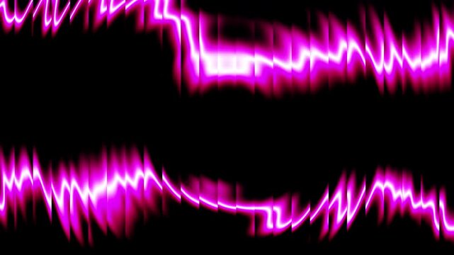 Looping 3D animation. Abstract minimalist background of flat discs with reflection. Bright magenta pink gradient transforms and changes colors inside