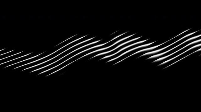 Vibrant Prism Spectrum Fluted Glass Seamless Loop Video, Abstract Monochrome Ribbed Glass Wave Motion Graphics, Cybernetic Light Refraction 3D Render