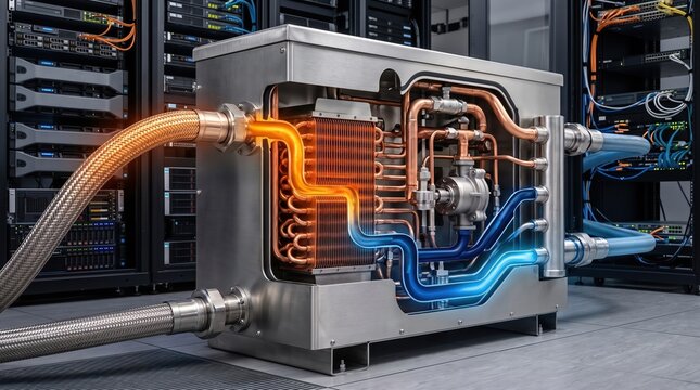 Coolant Distribution Unit Heat Transfer and Liquid Cooling Concept