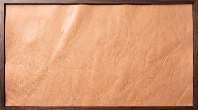 A detailed close up view of a warm toned cork board texture framed with rich dark wood perfect for backgrounds and various design