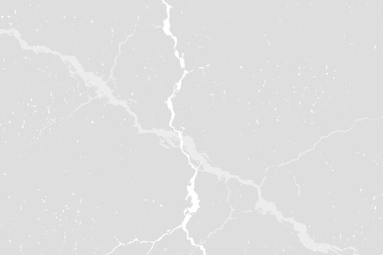 White Lightning Cracks on Light Gray Background, Abstract Electric Fracture Texture, Subtle Marble Crack Pattern and Minimalist Grunge Background