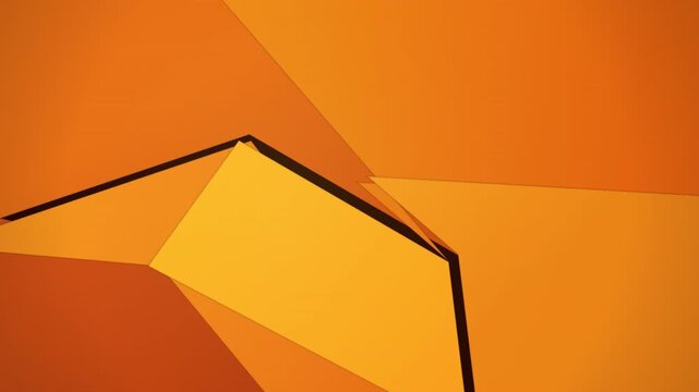 Abstract Orange Geometric Background with Sharp Angles and Gradients