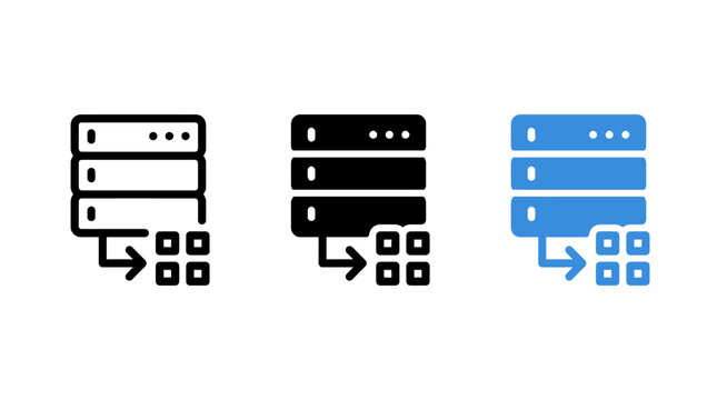 DHCP Server Icon Set for IP Address Allocation and Local Network Configuration